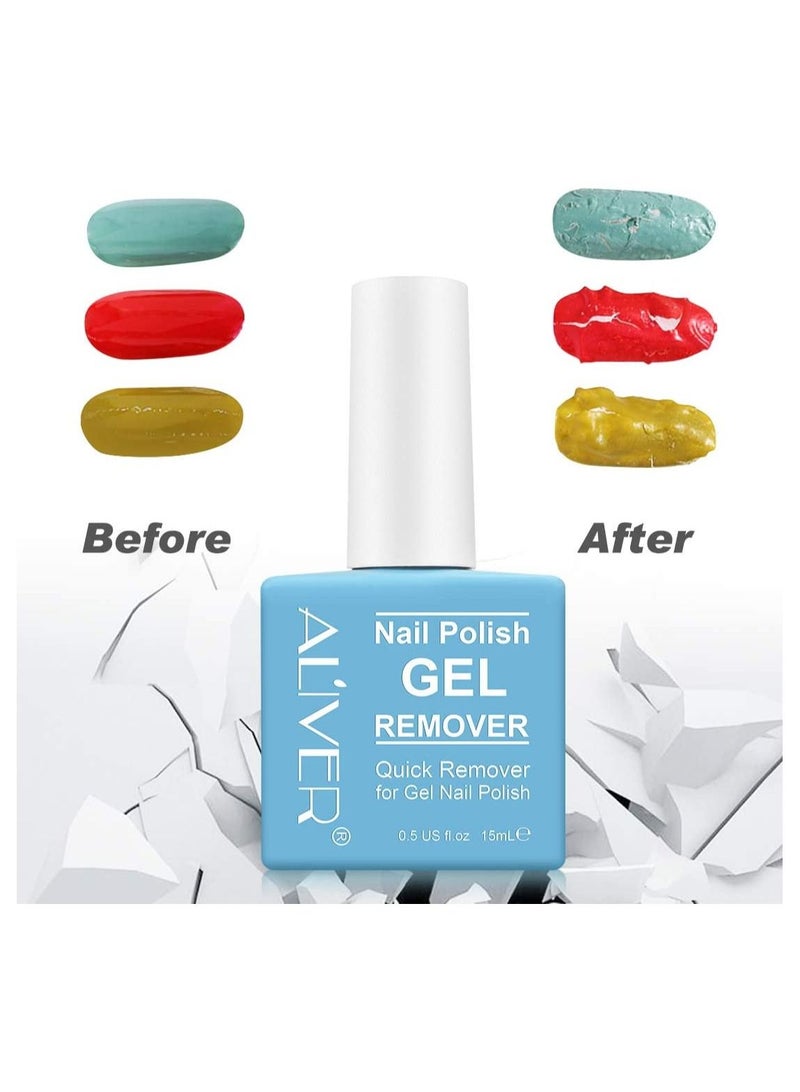 Magic Nail Polish Remover, Professional Nail Gel Polish Remover, In 3 mins Quickly Removes Soak-Off Gel Polish UV Art Nail Lacquer Don't Hurt Nails