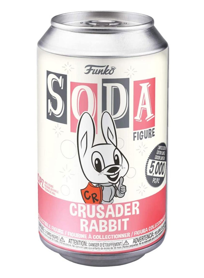2-Piece Crusader Rabbit Figure With Soda Chase Can Set 4.25inch