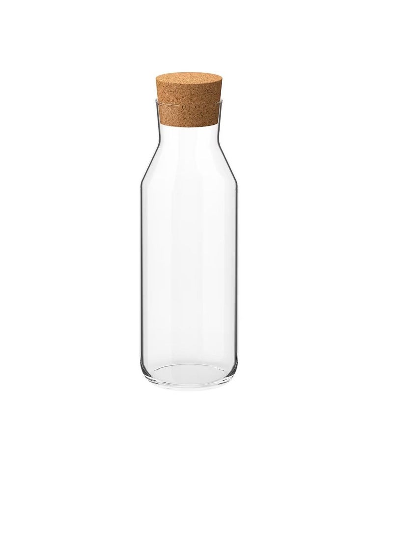 Carafe with stopper, clear glass/cork1 l