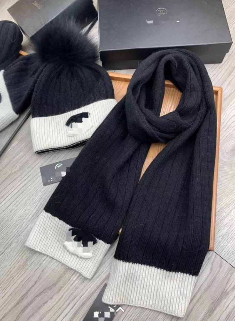 Winter's Newest Arrival Luxury Hats Scarves Sets Unisex Designer Hats, Scarf Sets for women, men-knit  Quality Caps Scarves