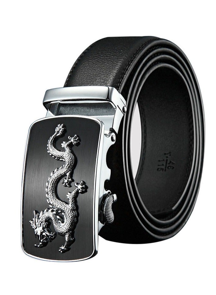 Genuine Leather Belt Dragon Pattern Belt