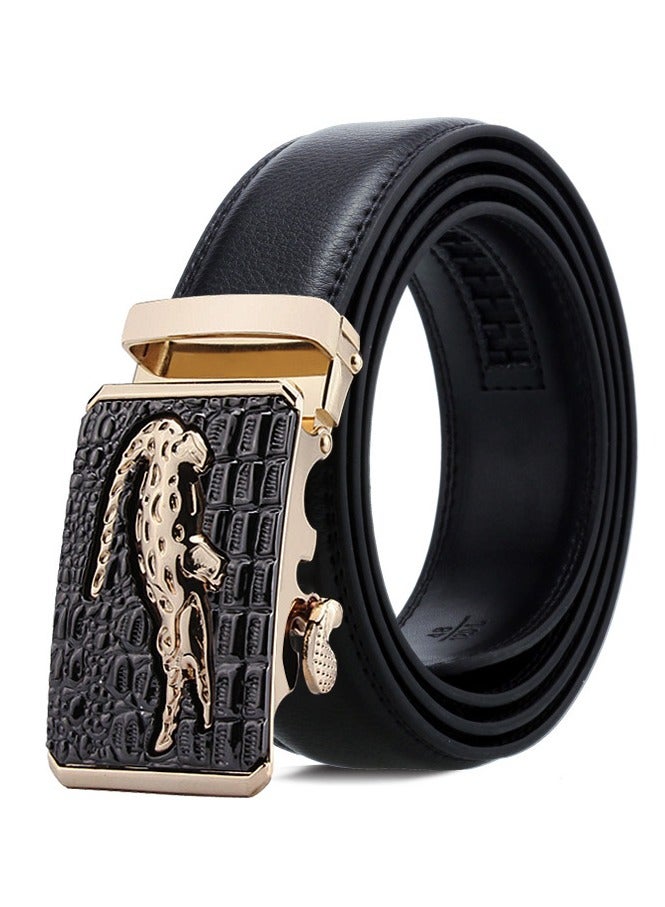 Genuine Leather Belt Crocodile Pattern Belt
