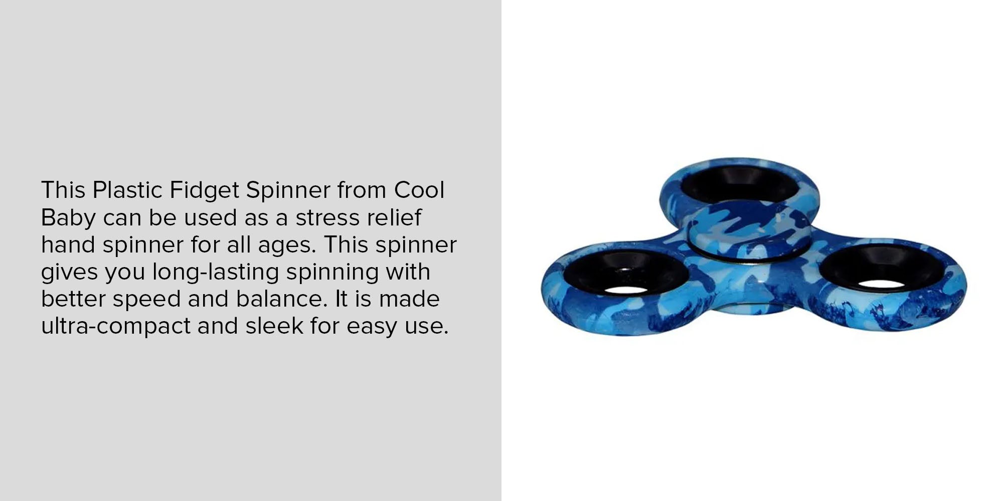 Plastic Fidget Spinner 6.5x0.65x6.5cm