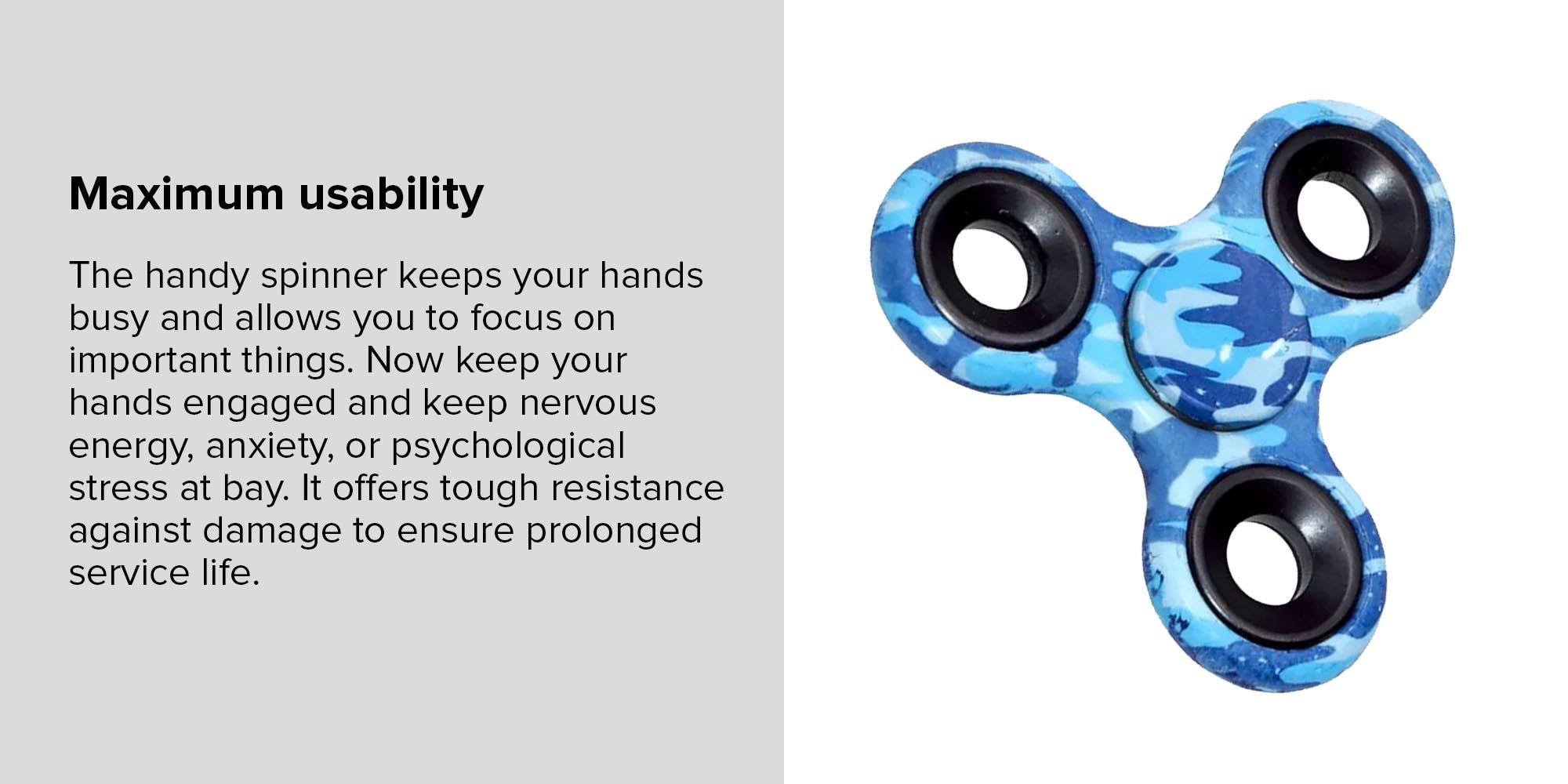 Plastic Fidget Spinner 6.5x0.65x6.5cm