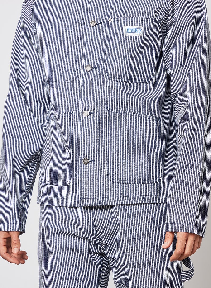 Kap Striped Jacket Indigo