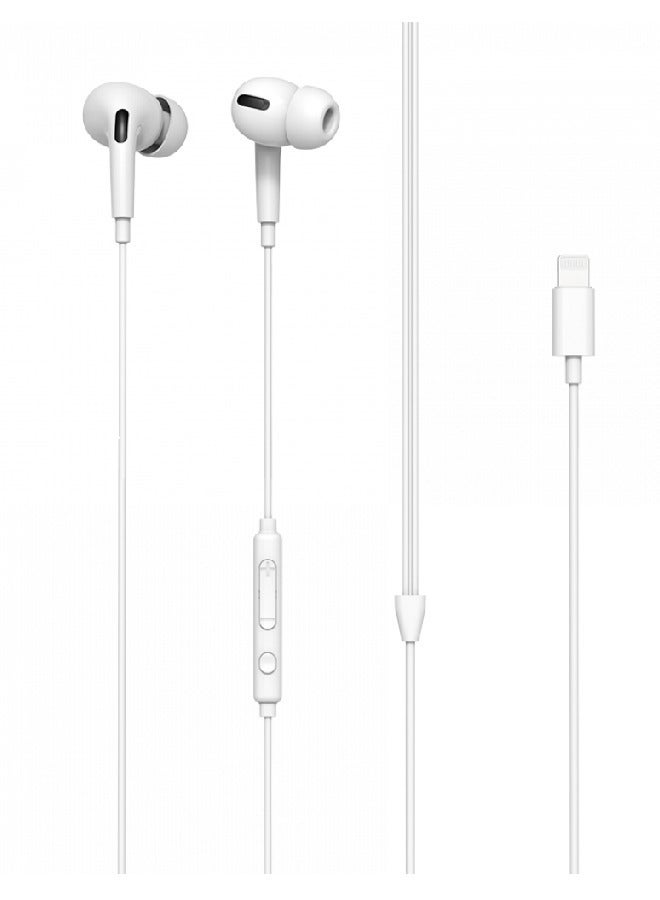 Wired Headphone with Lightning Port LE22 White