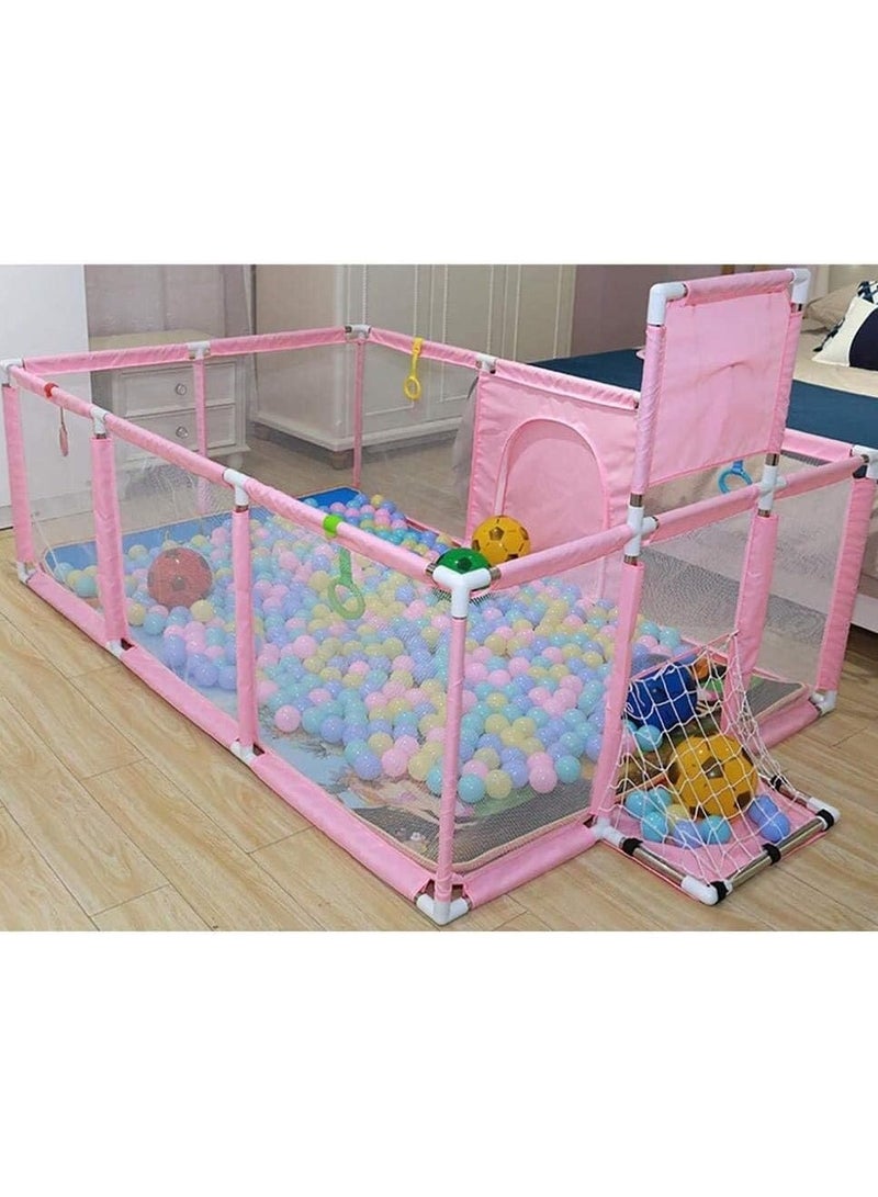Baby Playpen with ball , Large Play fence for Baby and Toddlers, Large Play yard, Play pens ( red )