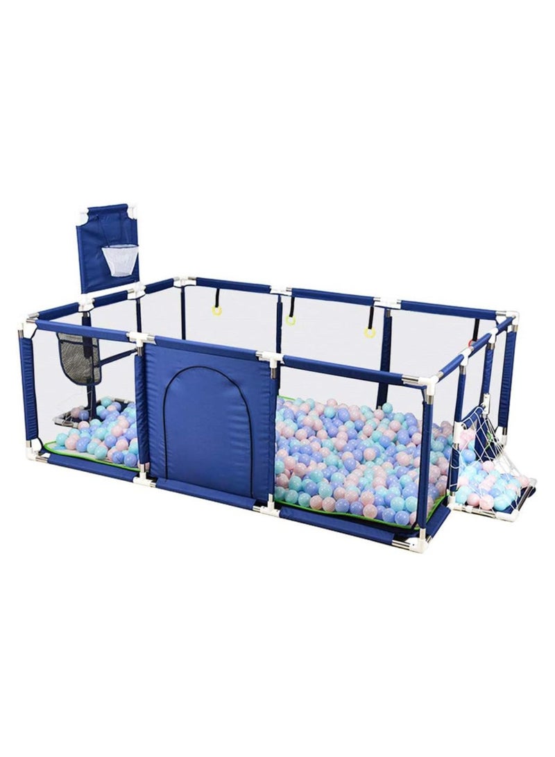 Baby Playpen with ball , Large Play fence for Baby and Toddlers, Large Play yard, Play pens ( blue