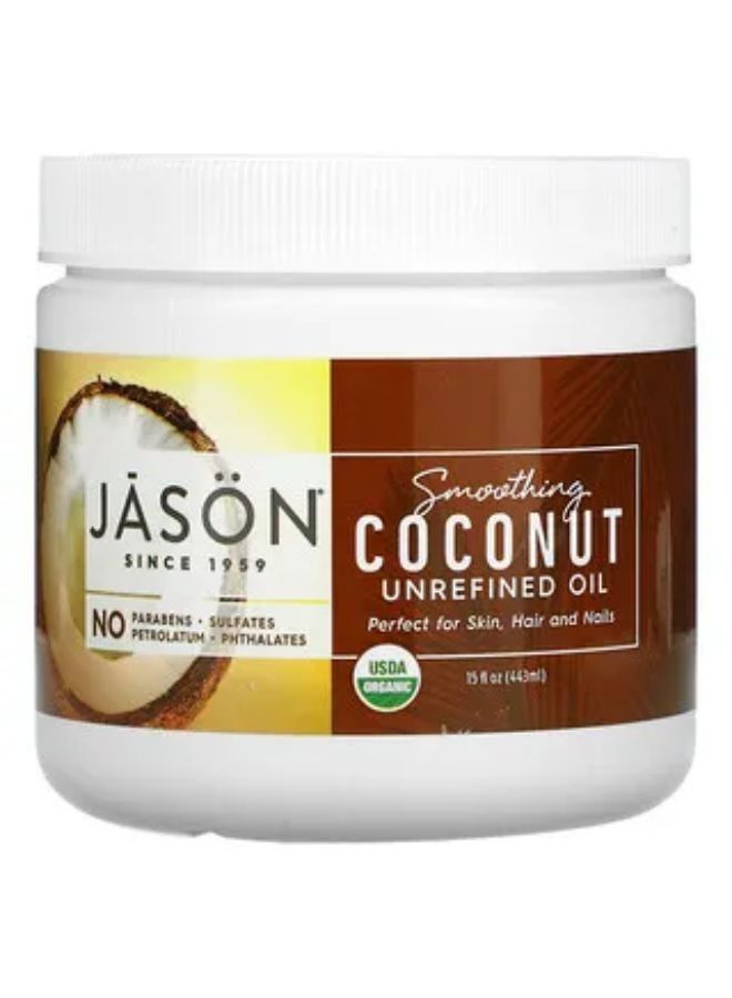Jason Natural Smoothing Coconut Unrefined Oil 15 fl oz 443 ml