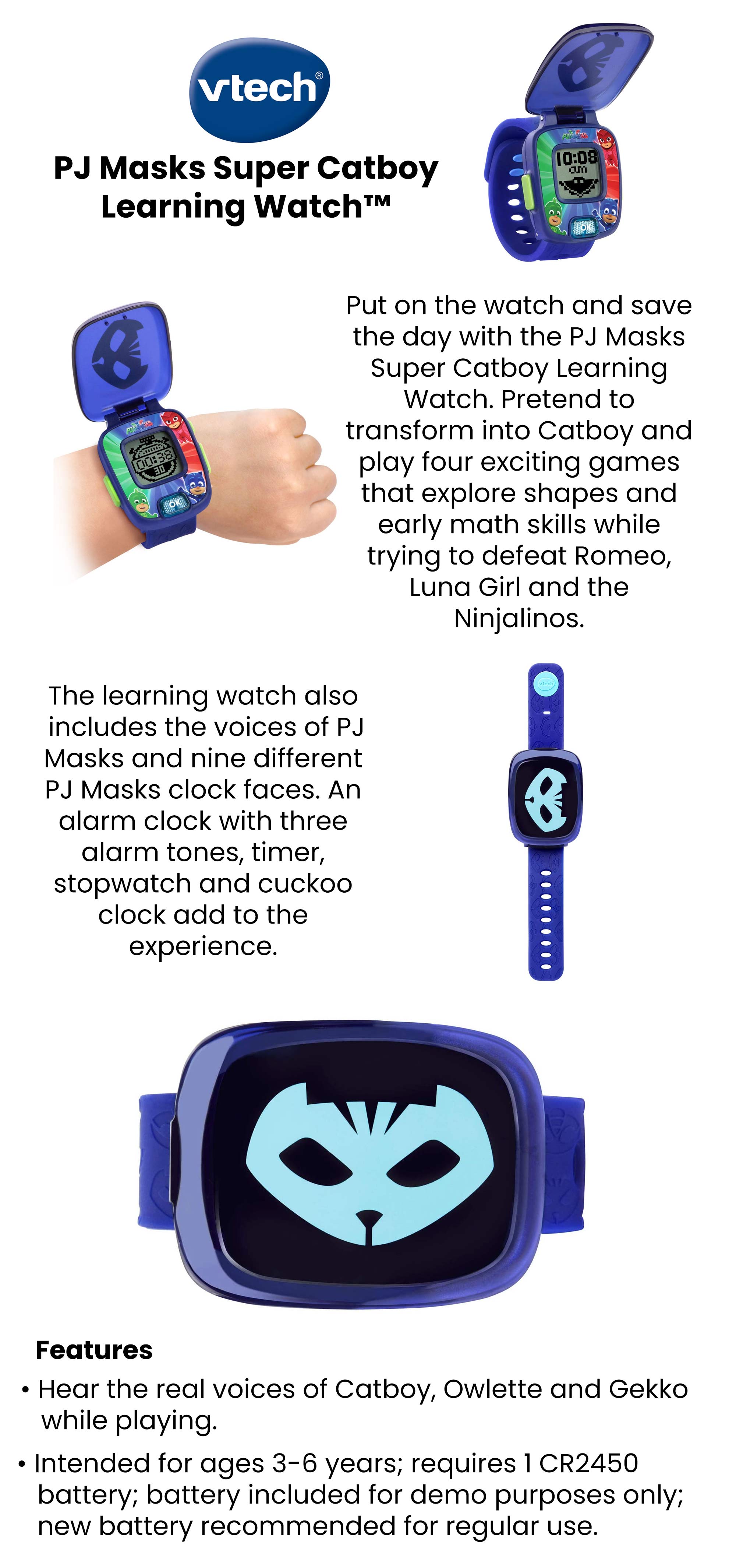 Pj Masks Super Catboy Learning Watch 2.31x23.7x5.69cm