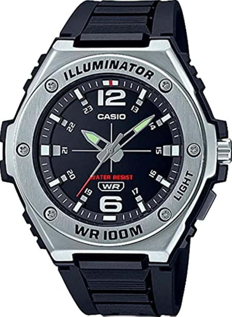 CASIO Men's Resin Band Analog Wrist Watch MWA-100H-1AVDF - 51mm - Black