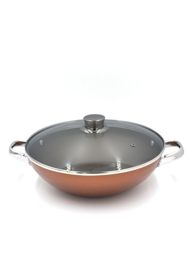 Prestige Ultra 28Cm Kadai With Glass Lid And Pan Holder