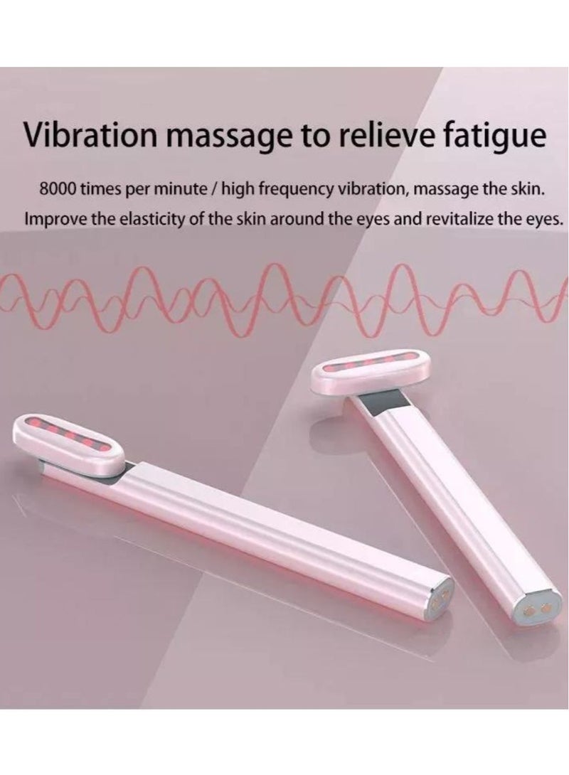 4-in-1 Facial Wand Red Light Therapy for Face and Neck Microcurrent Facial Device for Anti-Aging Skin Tightening Machine Face Massager Facial Wand