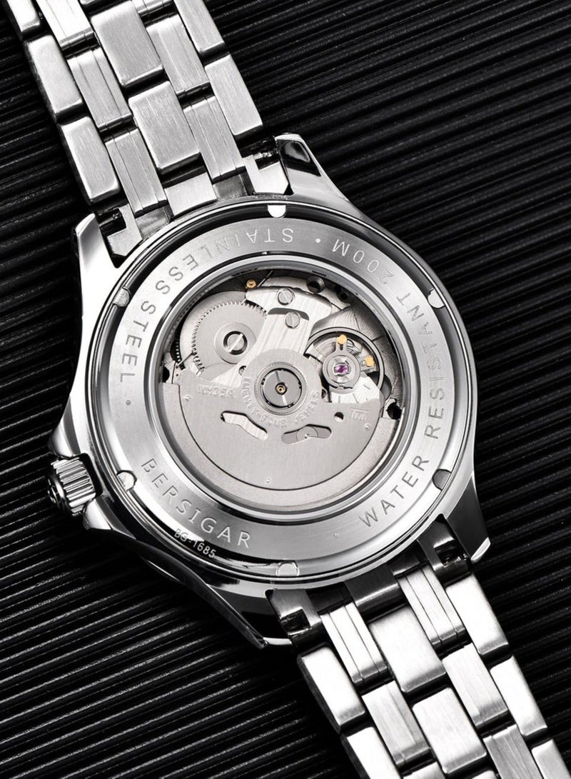 Bersigar BG-1685 Ocular Luxury Design Stainless Steel Mechanical Water Resistant Watch