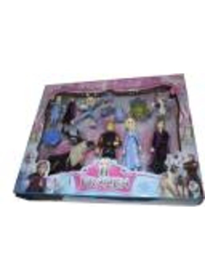 Family Set Doll Characters Snow Sisters and Friends Toy for Kids