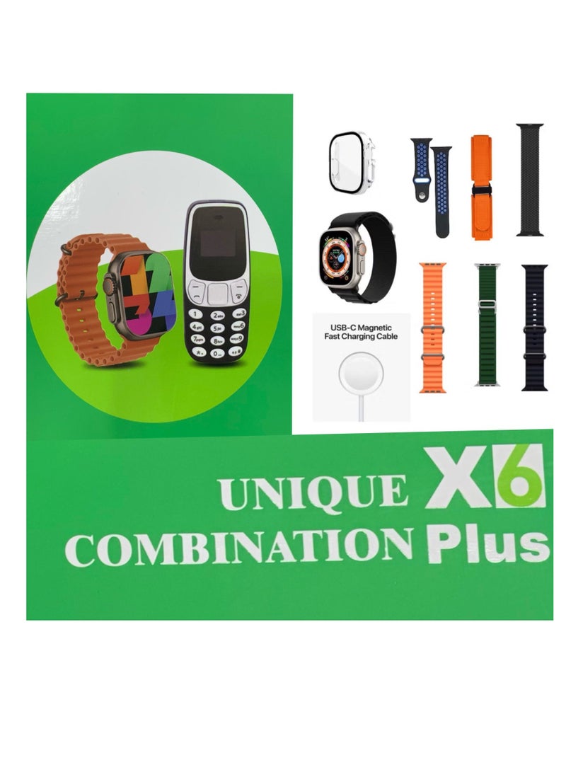 X6 Combination Plus Of Smart Watch With 8 In 1 Accessories