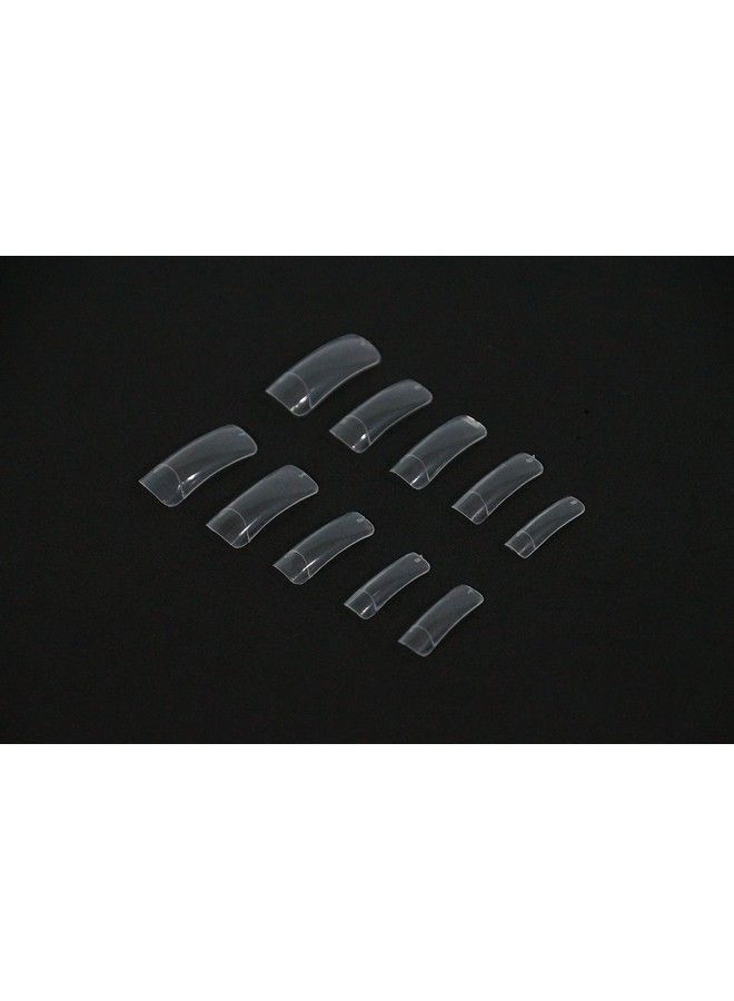 Set Of 200Pc Professional/Personal Reusable French Long Acrylic False Fake Nails Transparent Color Diy Decoration Artificial Clear Nailart Tip Accessory