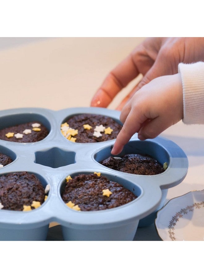 Multiportions Premium Quality Silicone Baby Food Storage Container Baby Food Freezer Tray With Clipon Lid Oven And Freezer Safe Made In Italy Rain 3 Oz