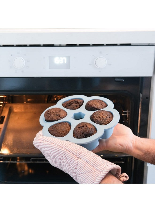 Multiportions Premium Quality Silicone Baby Food Storage Container Baby Food Freezer Tray With Clipon Lid Oven And Freezer Safe Made In Italy Rain 3 Oz