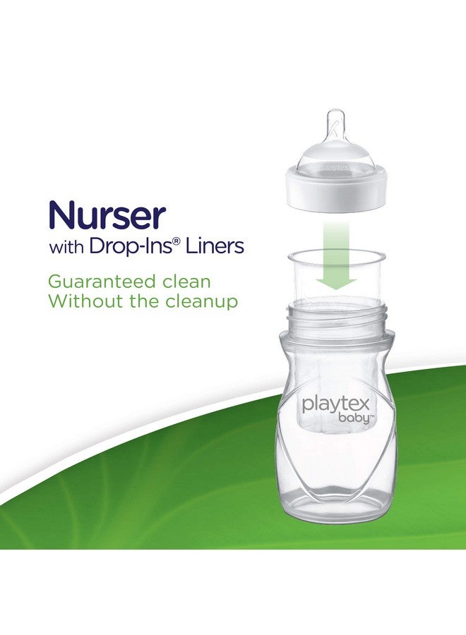 Nurser Bottle Gift Set With Presterilized Disposable Dropins Liners Closer To Breastfeeding