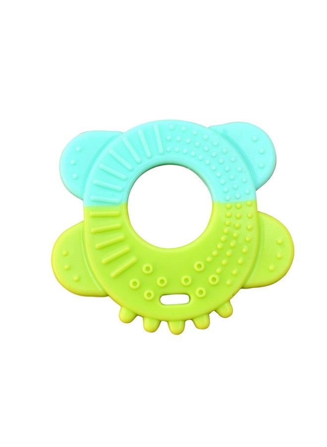 Ring Shape Silicone Teether 100% Bpa Free Teething Toys For Baby Toddlers Infants Children (Green Pack Of 1)