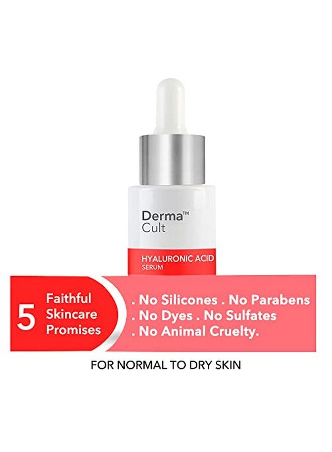 Derma Cult 10% Hyaluronic Acid Serum For Intense Hydration Finelines & Glow With B5 30Ml