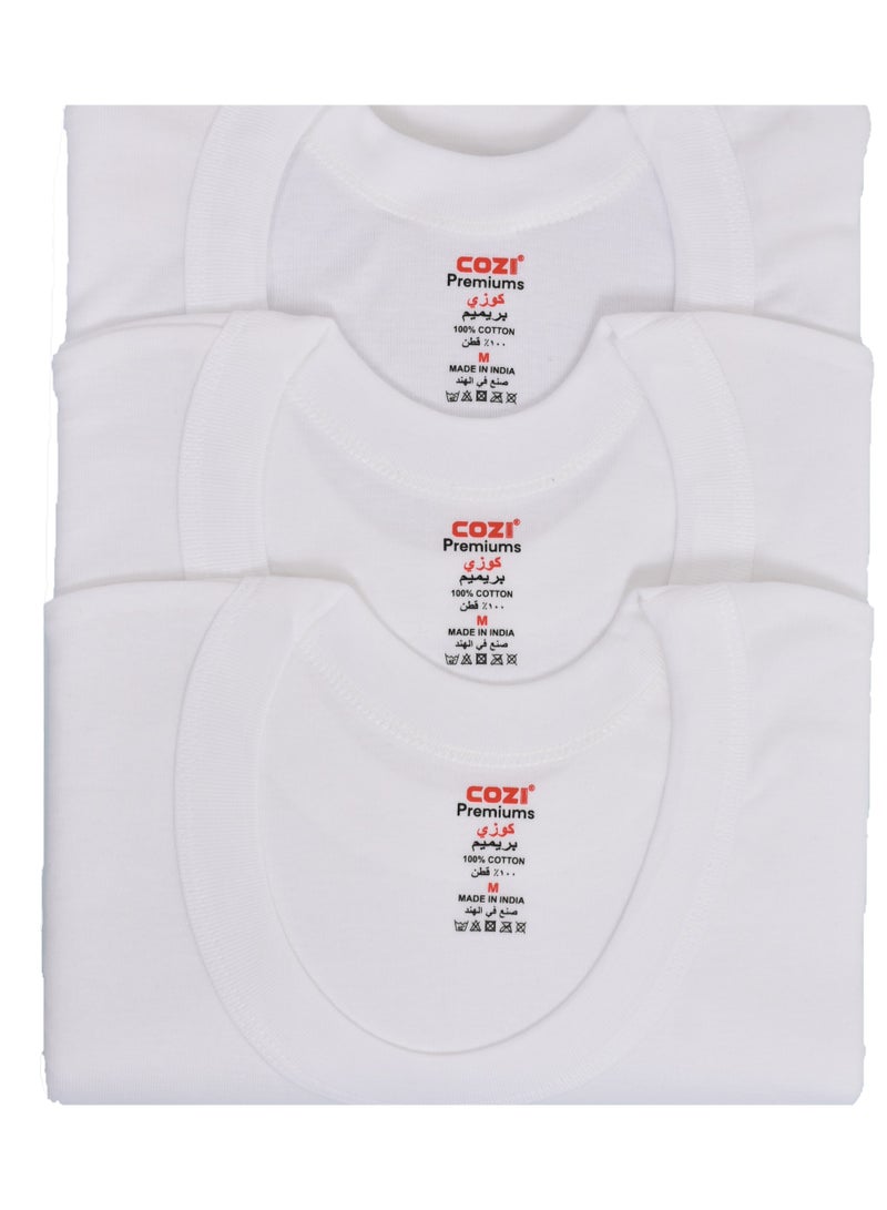 Cozi Premiums 3X4 pack men's Crew Neck Undershirt