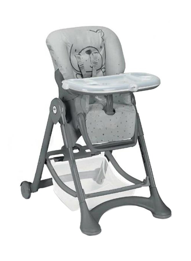 Cam Baby High Chair Mini Plus, Gray Bear, Removable Tray, 0 To 36 Months