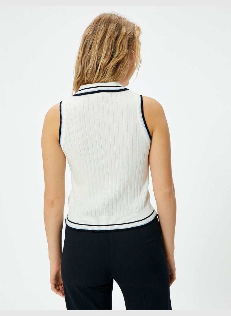 Polo Neck Tank Top