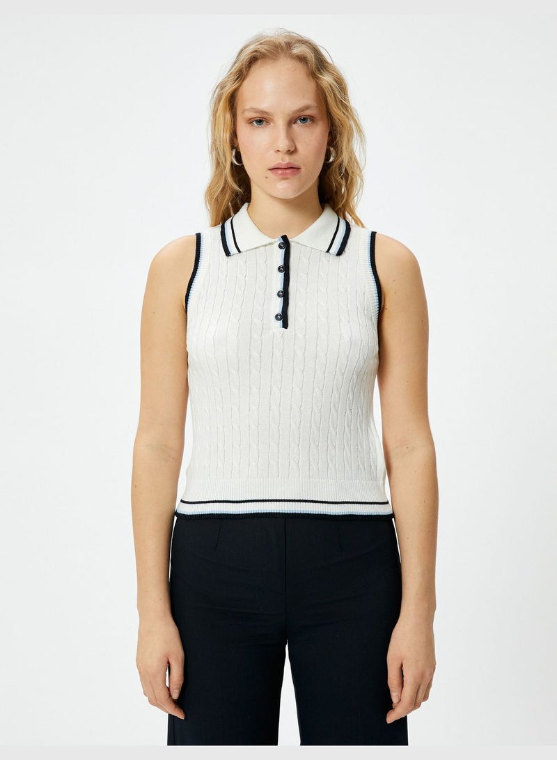 Polo Neck Tank Top