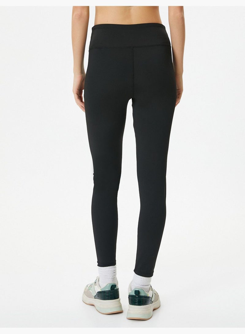 High Rise Sport Leggings Printed Detail Skinny