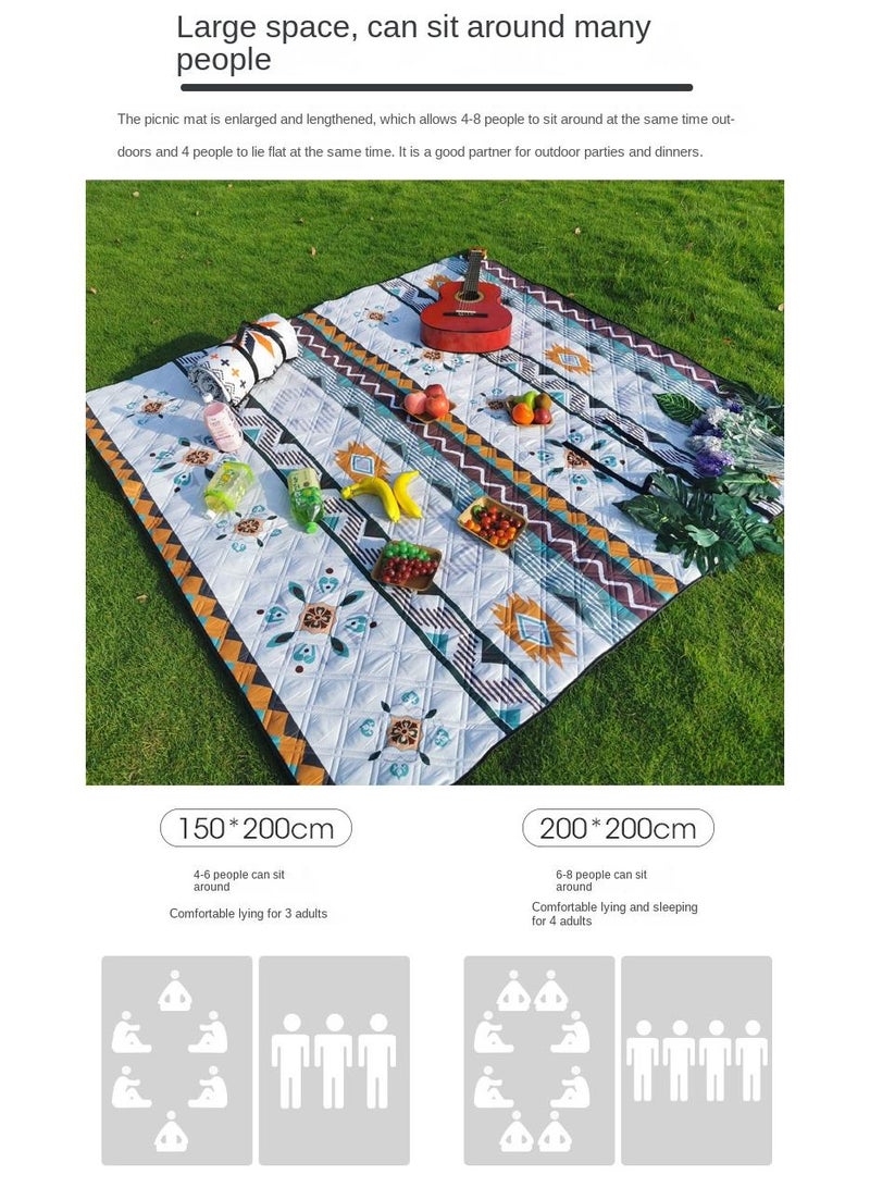 Extra Large Outdoor Picnic Blankets Waterproof For The Beach Camping Travelling On The Grass Park Blanket Rolling Up Packagin Multiple Size Available
