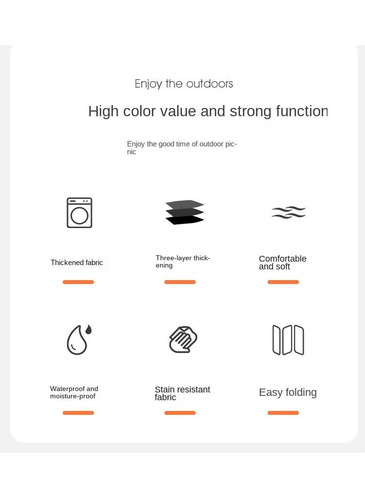 Extra Large Outdoor Picnic Blankets Waterproof For The Beach Camping Travelling On The Grass Park Blanket Rolling Up Packagin Multiple Size Available