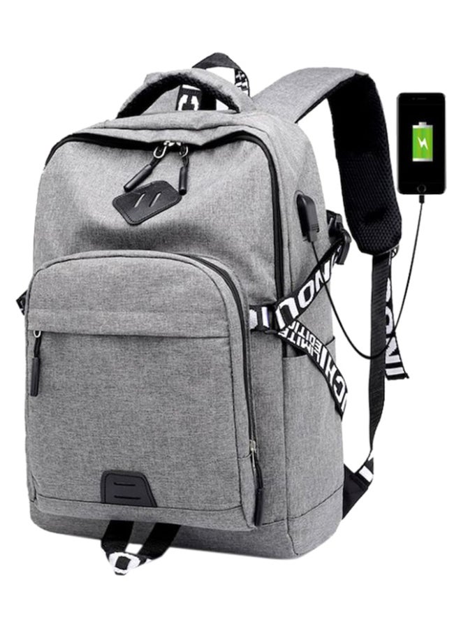 USB Chargeable Backpack Grey