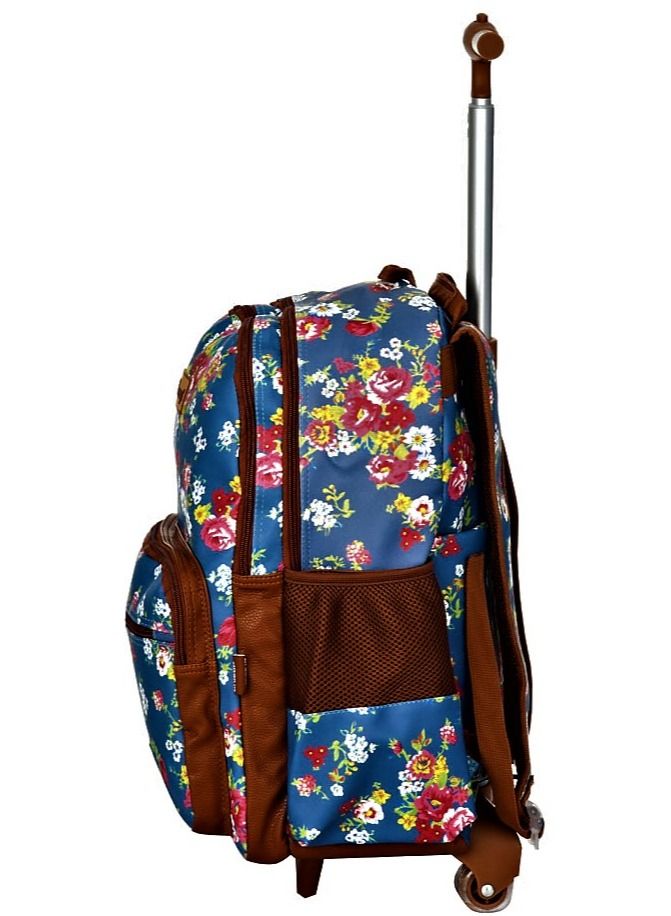 LIVE UP Trolley school bag with Adjustable Strap for School and College with 4 pockets and 2 side pocket.(33.5*15*50)