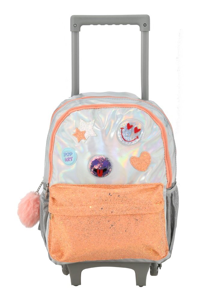 LIVE UP trolley school bag with adjustable strap 3 pockets and 2 side pockets (25*16*45)