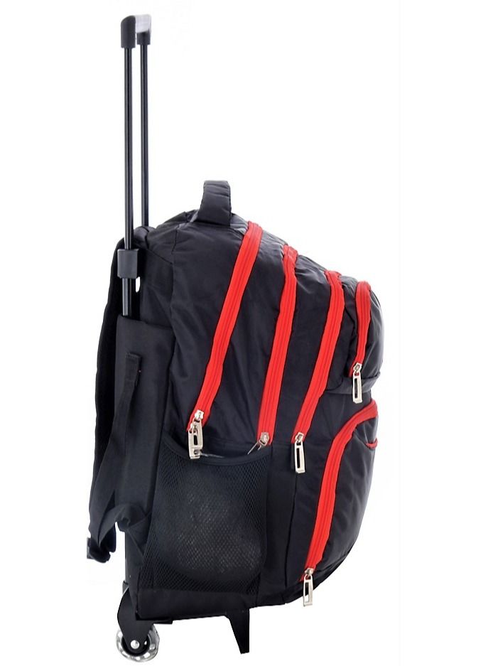 LIVE UP trolley school bag with adjustable Strap for school and college with 5 pockets and 2 side pockets (29*15*44)