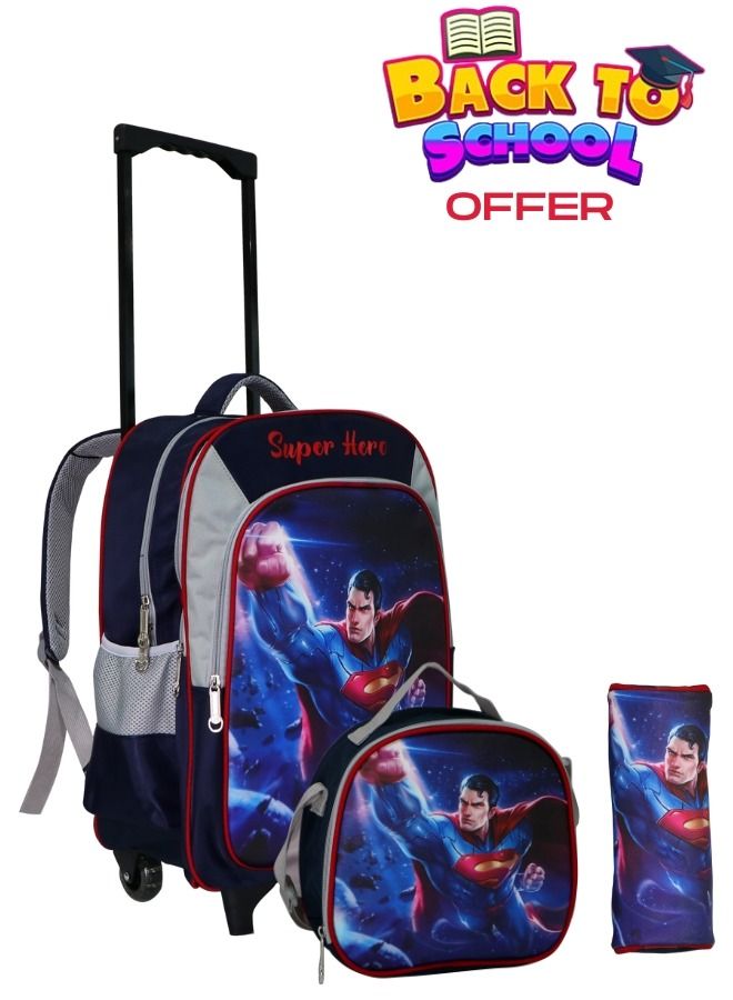 Kids School Trolley Backpack set of 3