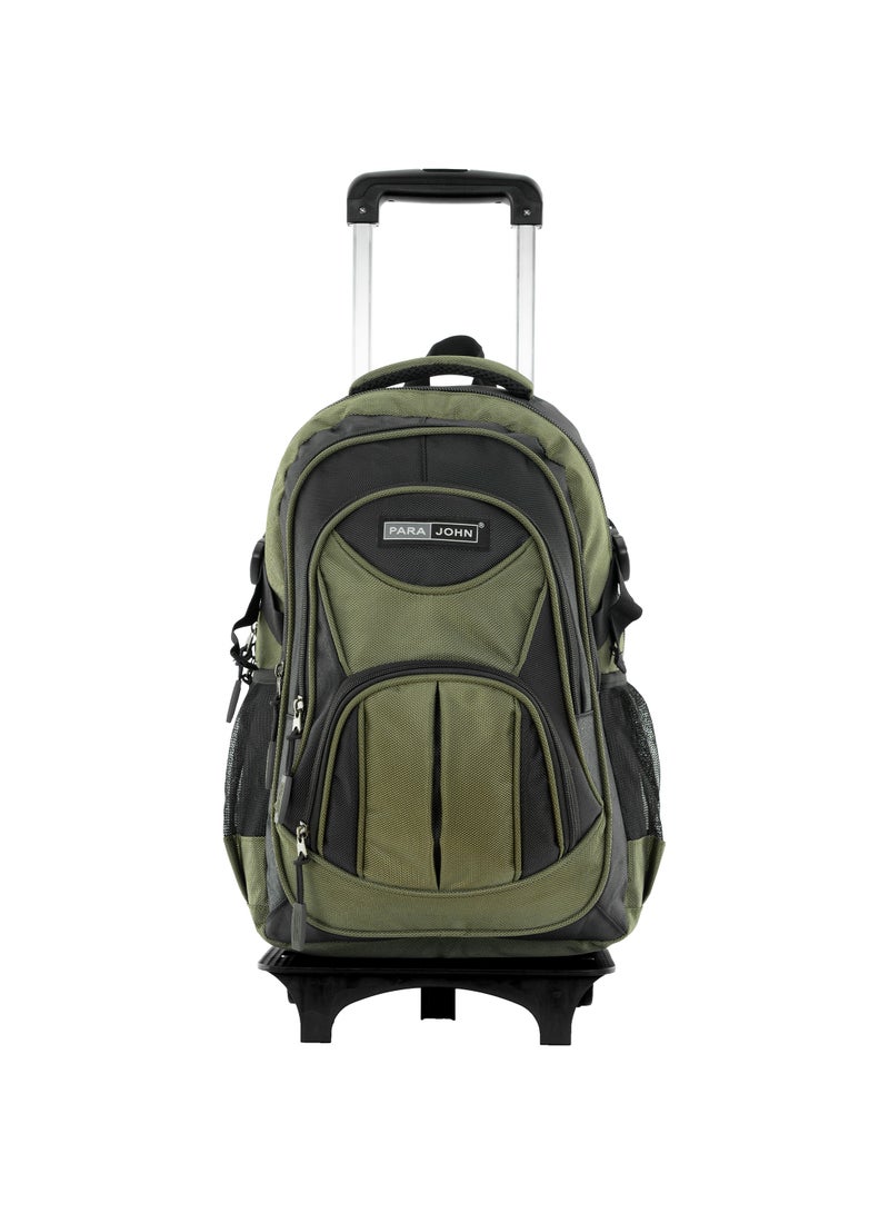 2 Wheel Trolley backpack 18 inches Green
