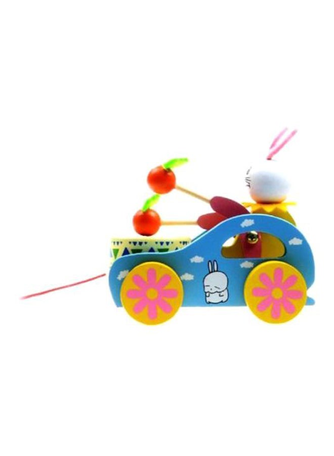 Wooden Noise Maker Bunny Knock Drum Toy SY287 14x12x10cm