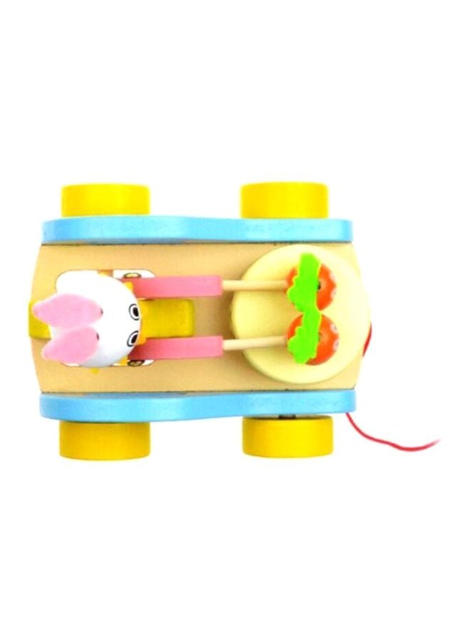 Wooden Noise Maker Bunny Knock Drum Toy SY287 14x12x10cm