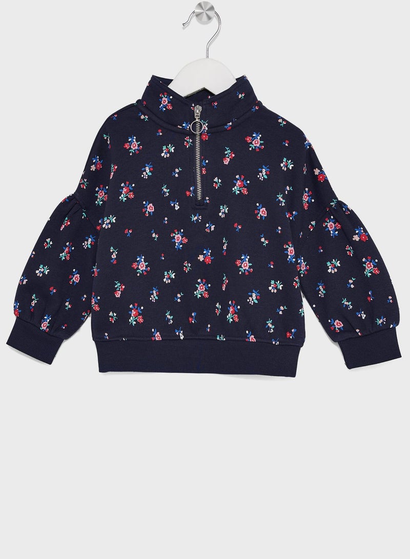 Kids Floral Knitted Sweater