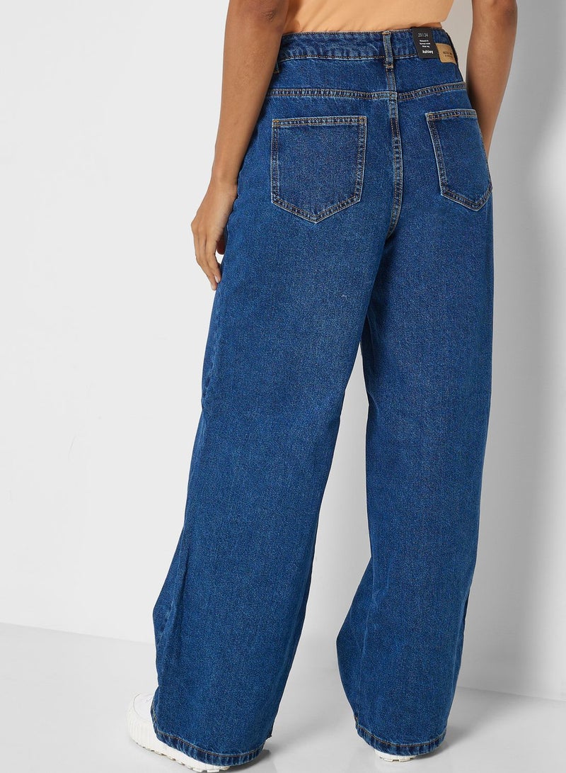 Nmashley Nw Wide Leg Jeans Vi140Db Bg