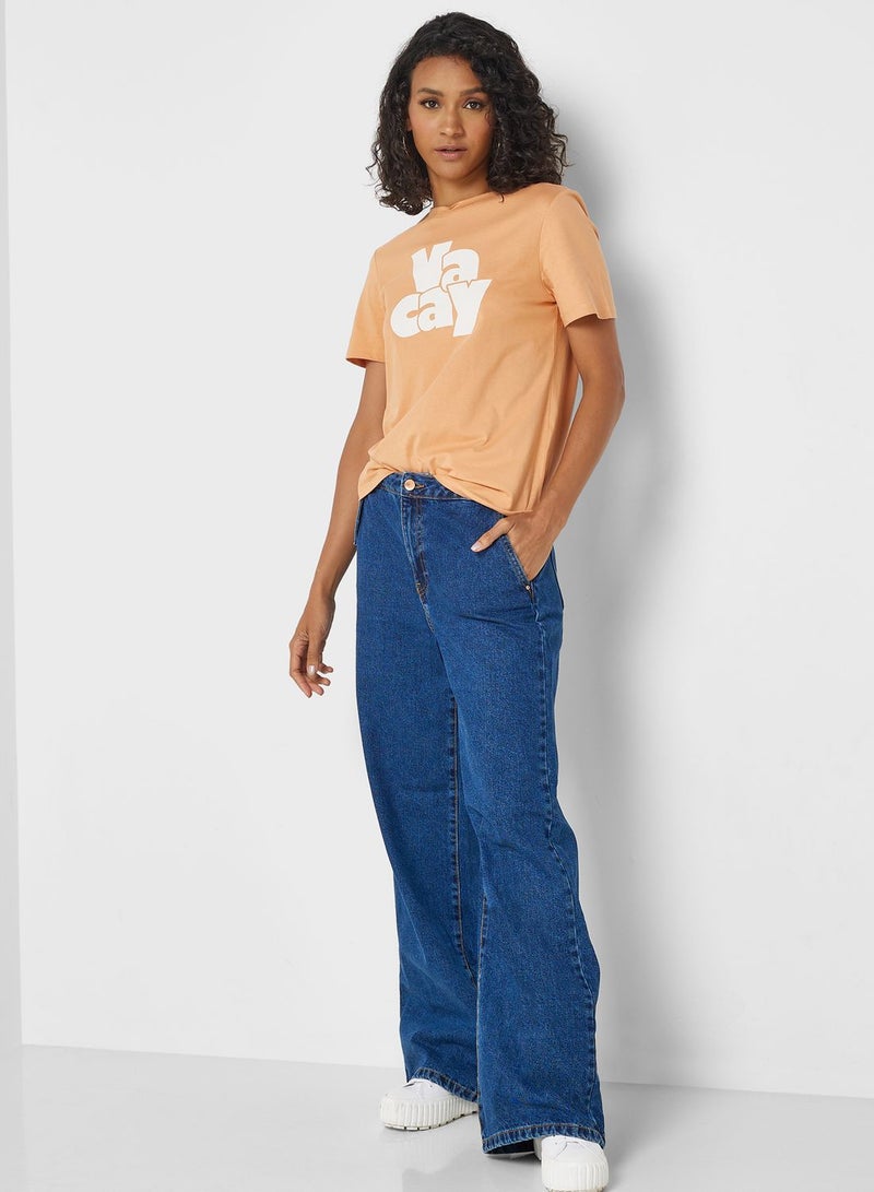 Nmashley Nw Wide Leg Jeans Vi140Db Bg