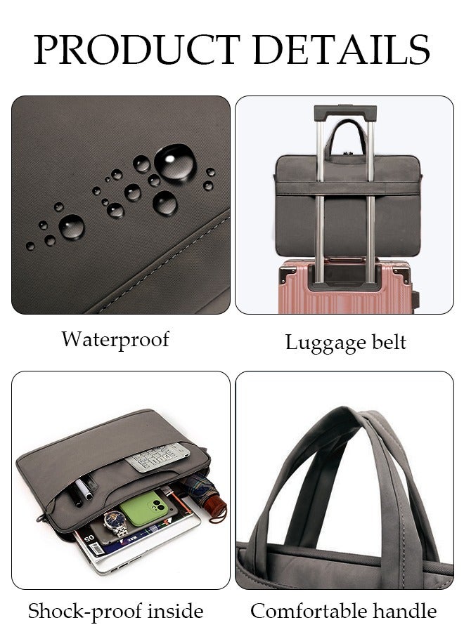 15.6 Inch Laptop Bag Lightweight Computer Bag with Power Pack Travel Business Briefcase Water Resistance Laptop Handbag for Men and Women Work Office