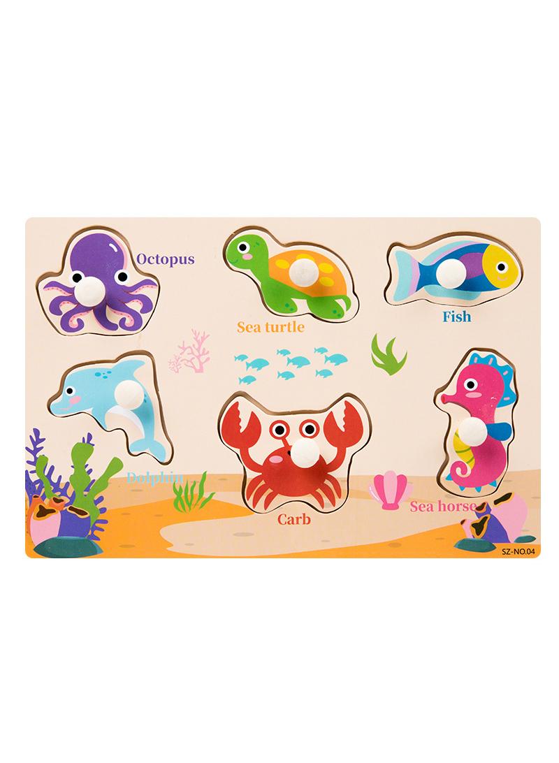 Children's Wooden Puzzle Hand Held Puzzle Toy