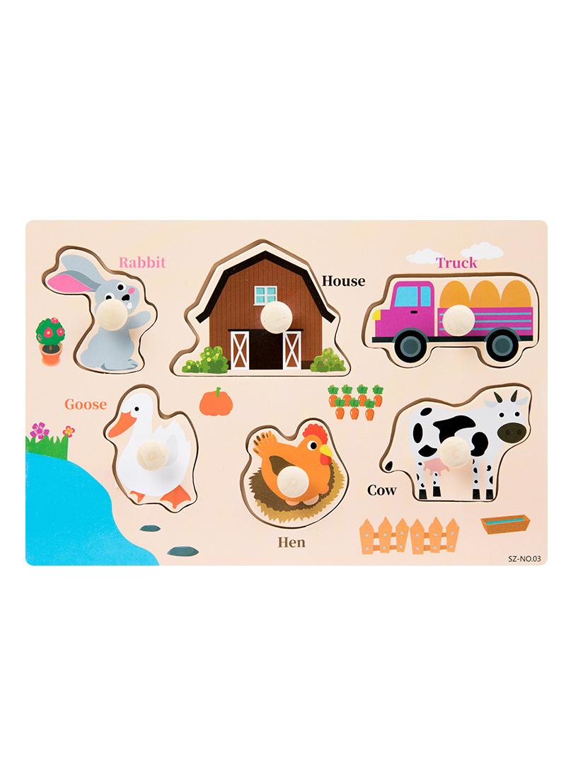 Children's Wooden Puzzle Hand Held Puzzle Toy