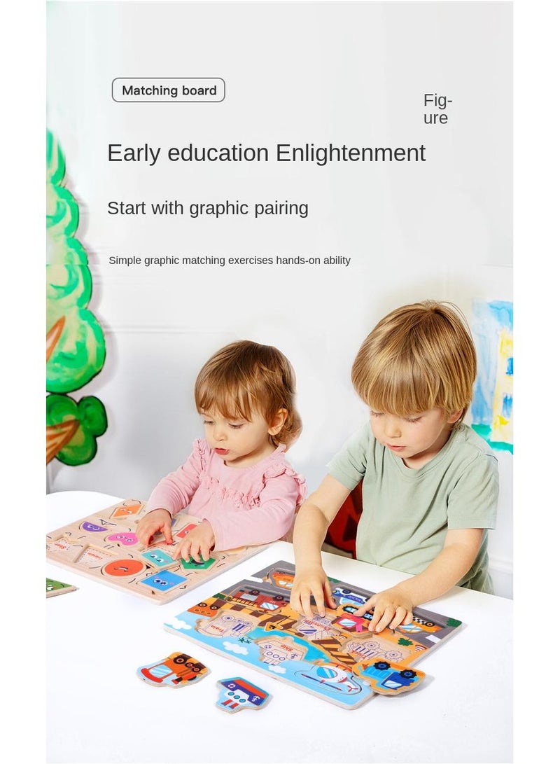 Children's Wooden Puzzle Hand Held Puzzle Toy