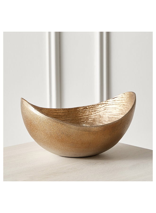 Octan Aluminium Two Tone Decorative Bowl 25 x 13 x 21 cm