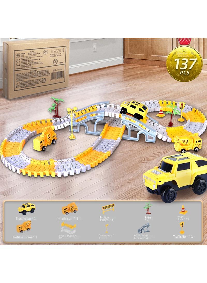 Diy Children's Educational Electric Rail Car Toy